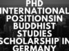 PhD International Positionsin Buddhist Studies Scholarship in Germany