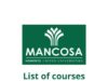 List of courses offered at MANCOSA