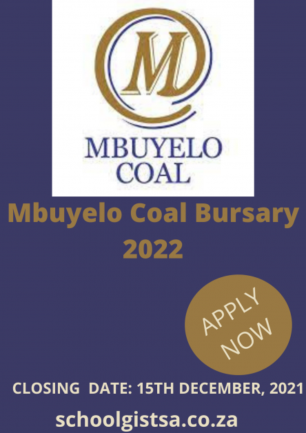 Mbuyelo Coal Bursary 2022