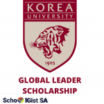 Global leader scholarship at Korean university