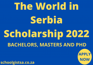 The World OF Serbia scholarship 2022
