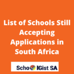 List of Schools Still Accepting Applications in South Africa