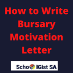 bursary motivational letter