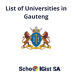 List of Universities in Gauteng